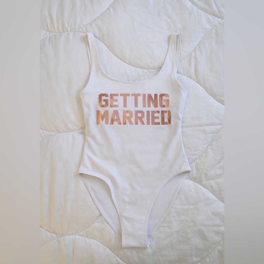 White 'Getting Married' Swimsuit